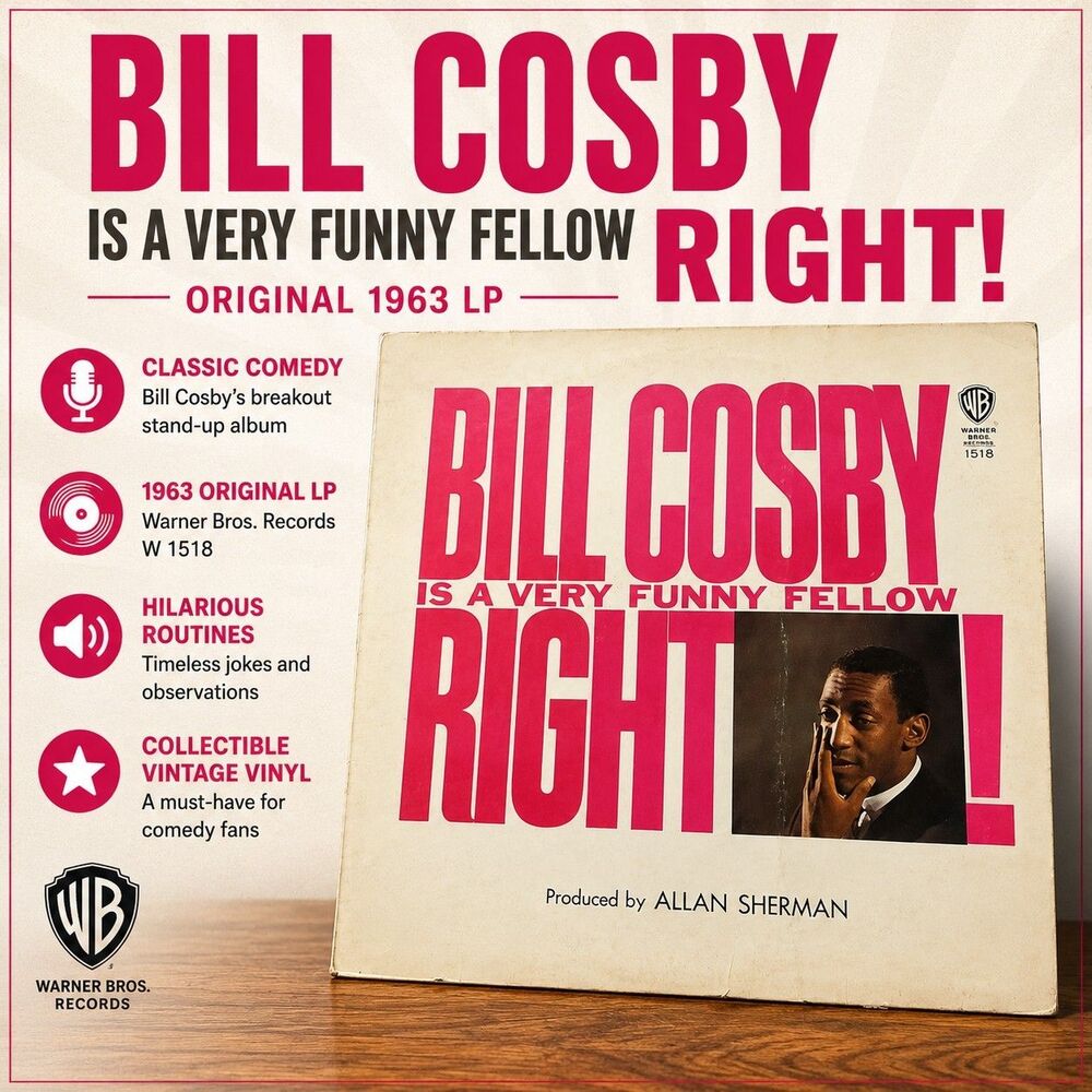 Bill Cosby Is A Very Funny Fellow Right! 1963 Warner Bros W 1518 LP